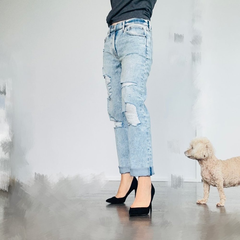 Abercrombie & Fitch Mid-Rise Boyfriend Jeans - Unworn - Size 25